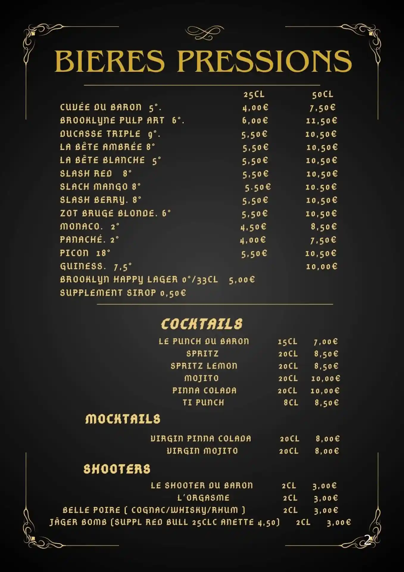 biere pression restaurant obaron troyes